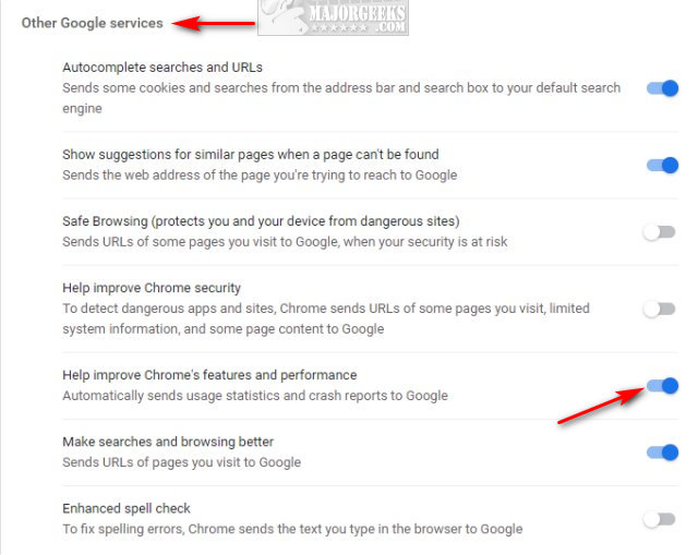 How to stop google chrome crash reports sending personal information
